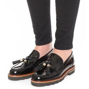 Stuart Weitzman Black Tassel Loafers